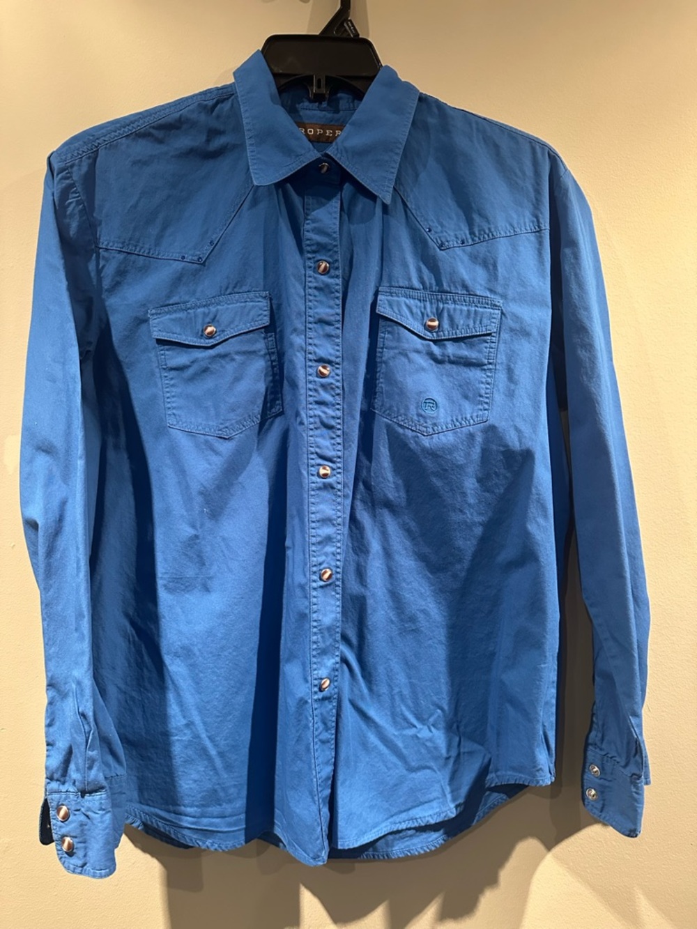 Roper Light Blue Shirt with Snaps